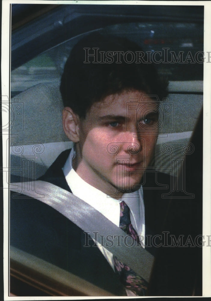 1993 Press Photo Paul Teale in car - mjb98143 - Historic Images