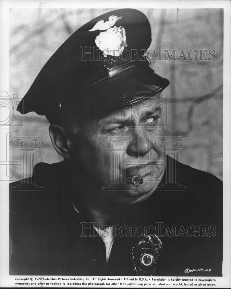 1972 Press Photo Cliff James as veteran cop &quot;Whitey&quot; - mjb98457 - Historic Images