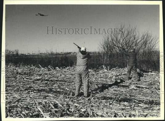 1989 Two duck hunters using wildlife resources, Wisconsin. - Historic Images