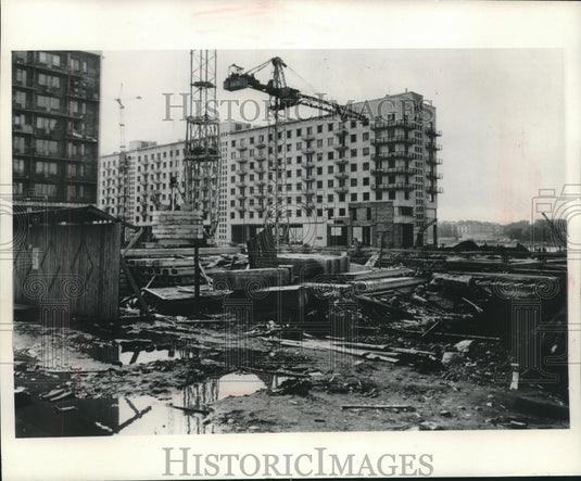 1969 Soviet Union provides citizens new living quarters, Russia - Historic Images