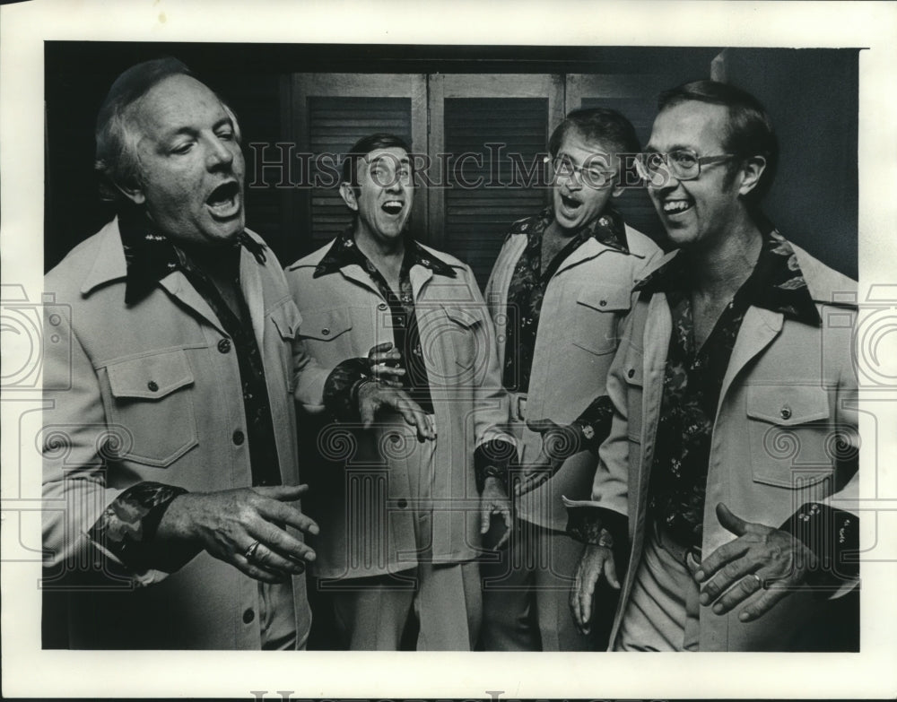 1978 Press Photo Barbershop Quartet,C-Sharp IV members singing - mjb99918 - Historic Images