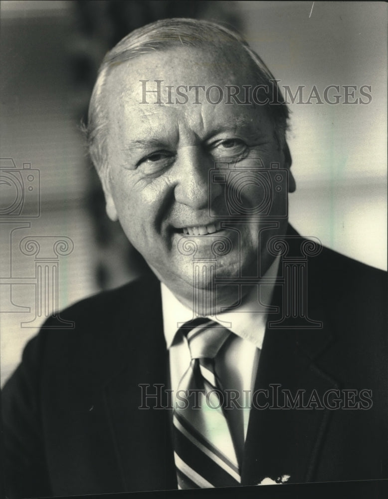 1987, Norbert C. Smith, President, St. John&#39;s Military Academy - Historic Images
