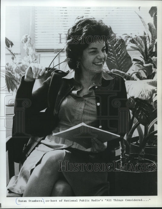 1979 Press Photo Susan Stamberg, co-host of National Public Radio's show - Historic Images