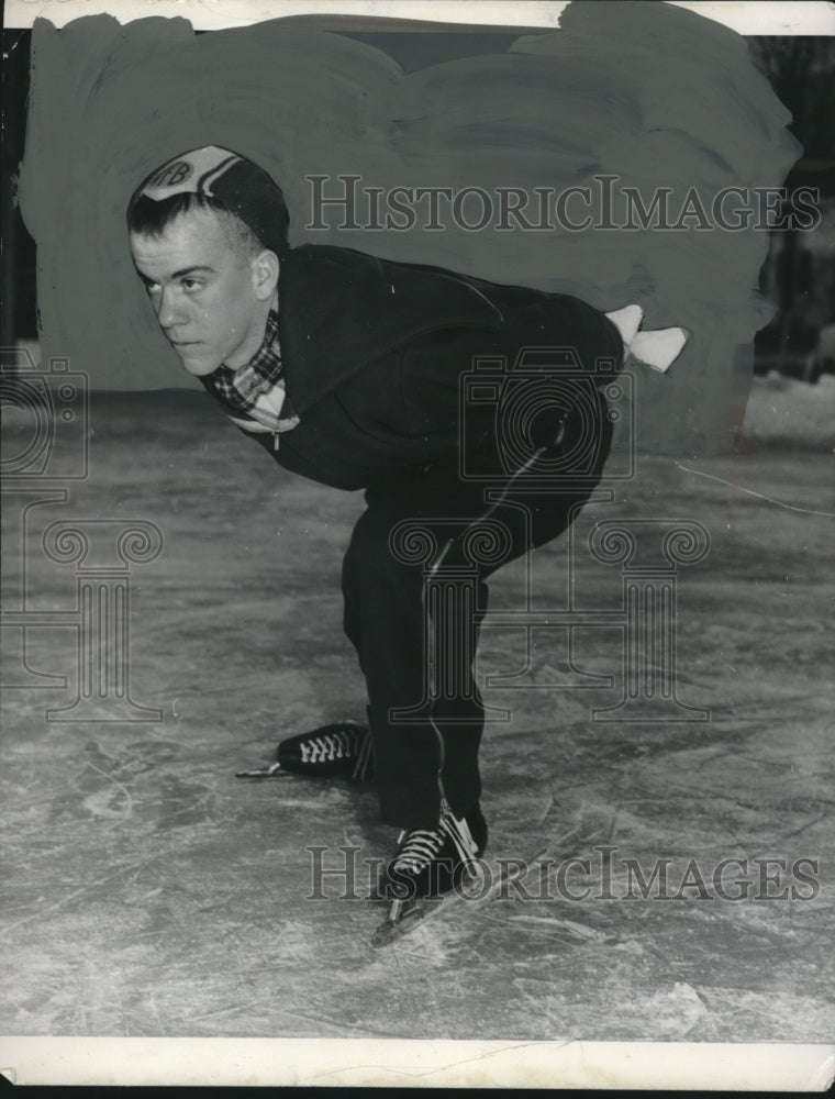 1957 Press Photo Jerry Novrse skating - mjc00192 - Historic Images