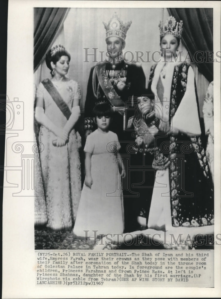 1967, Portrait of Royal Family During the Shah&#39;s Coronation - Historic Images