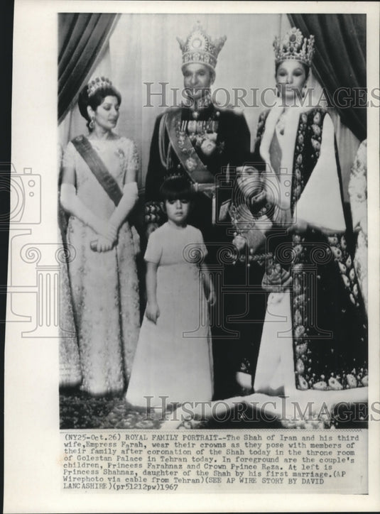 1967, Portrait of Royal Family During the Shah's Coronation - Historic Images