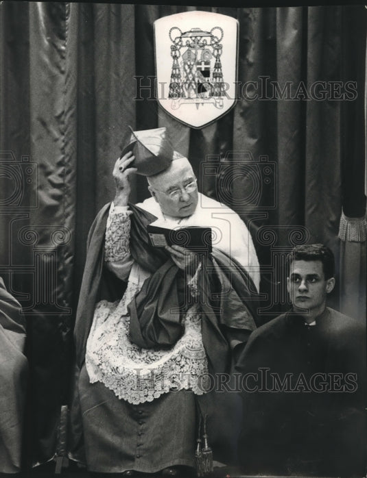 1962, Cardinal Francis Spellman St. Johns Church Prairie du Chien - Historic Images