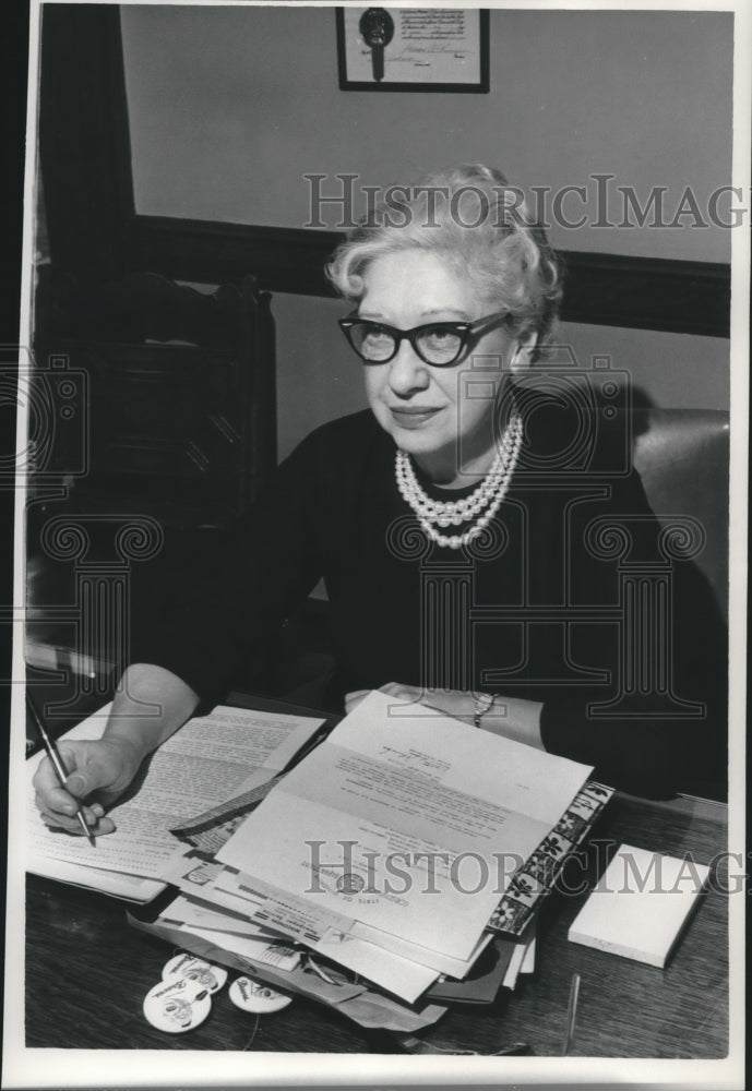 1967, Mrs. Warren &quot;Dena&quot; Smith at work - mjc00575 - Historic Images