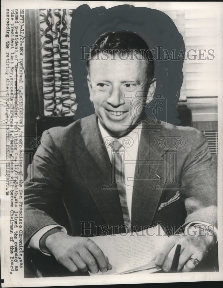 1953 Press Photo Paul C. Smith, president of the Crowell Collier Publishing Co.- Historic Images