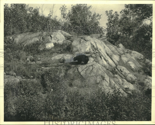 1961 Press Photo Bear Hunting Near Mellen Wisconsin, Big Game Hunting - Historic Images