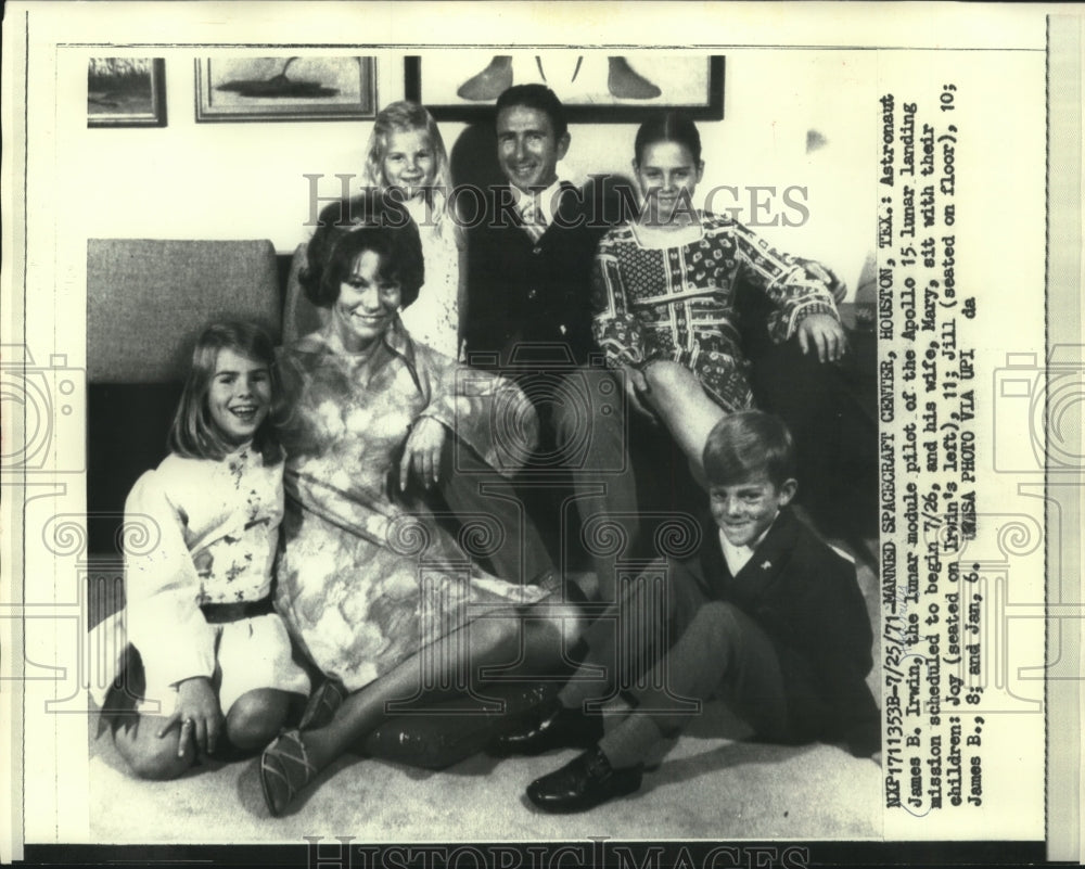 1971, Astronaut James Irwin and family, Houston, Texas - mjc00870 - Historic Images