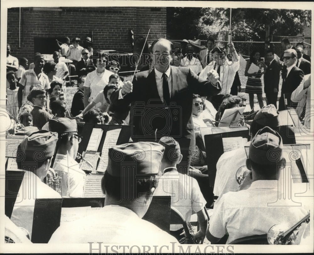1957 Vice President, Hubert Humphrey, Leading Inauguration Band - Historic Images