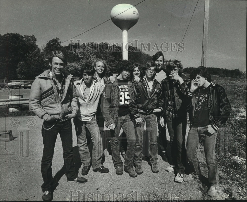 1982, Group of Students from Grafton High School in Wisconsin - Historic Images