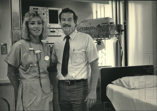 1986, Jeanne Nehm and Tom Schneider. Wisconsin - mjc01173 - Historic Images