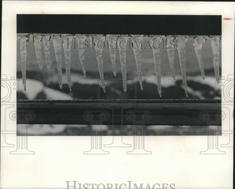 1983 Press Photo Icicles are January&#39;s jewels - mjc01254 - Historic Images
