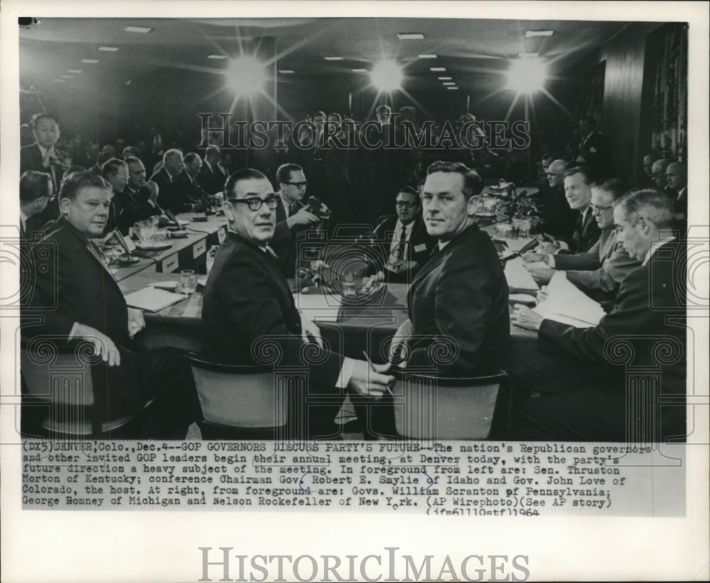 1964 Press Photo Republican governors and GOP leaders at Denver meeting - Historic Images