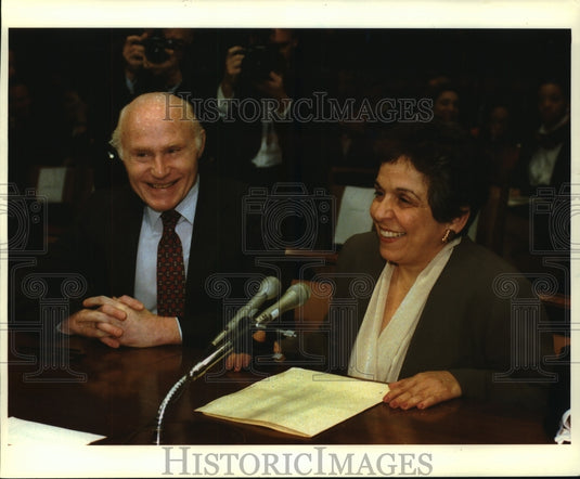 1993, Donna Shalala with Senator Herb Kohl in Washington - mjc01453 - Historic Images