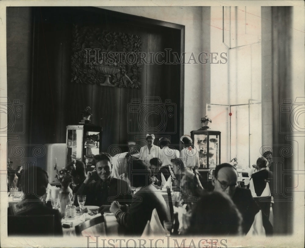 1959 Press Photo The dining hall at the new Moscow State university in Russia - Historic Images