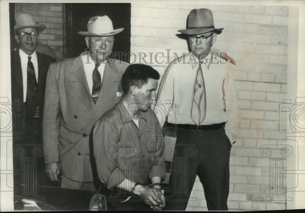1956, Private Eugene D. Salzman in Texas jail for slaying his parents - Historic Images