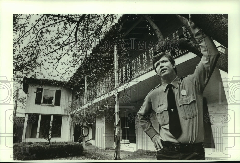1981, Ranger Craig Dorman at the Tao House. - mjc01784 - Historic Images