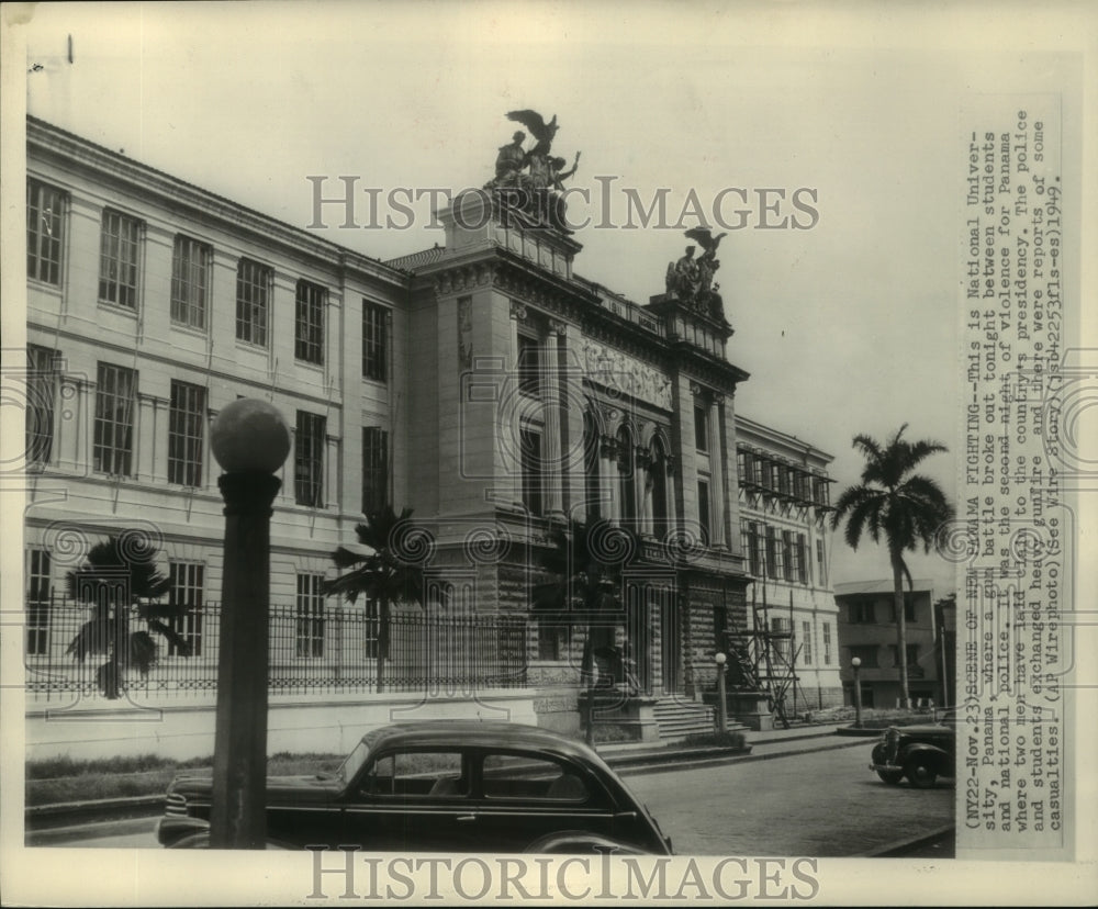 1949, National University, Panama, where a gun battle broke out - Historic Images