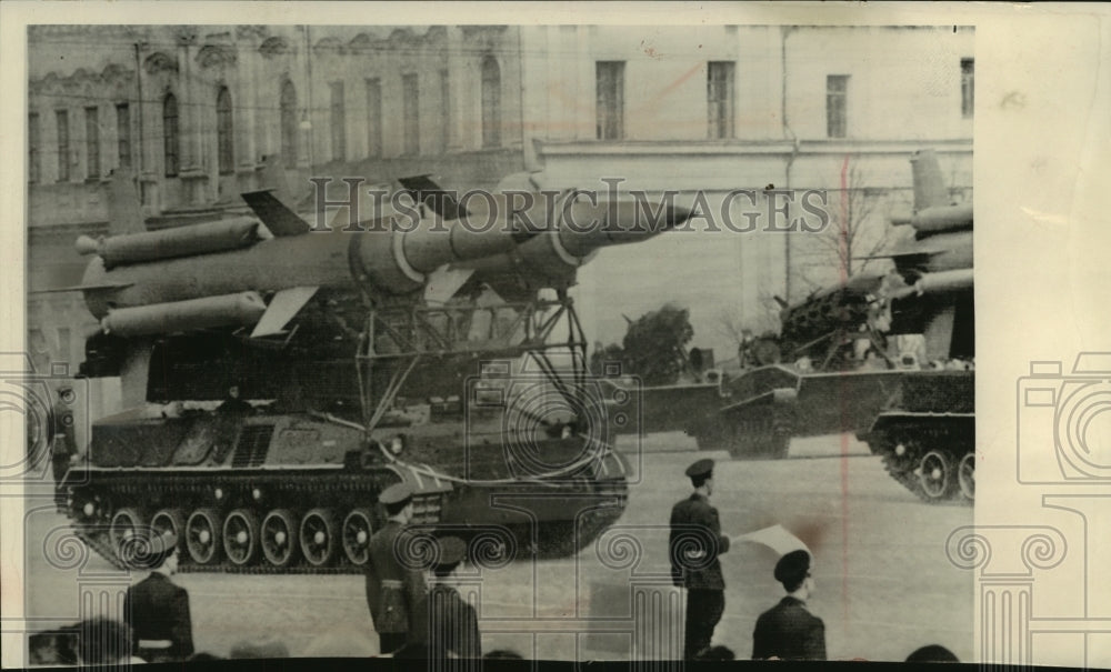 1964, Russian Rocket Launchers in Red Square May Day, Moscow, Russia - Historic Images