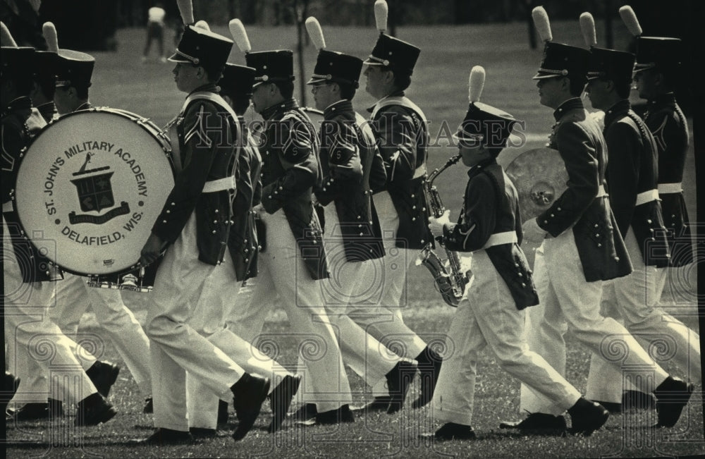 1988 St.John Military Academy cadets marched in Community Day parade - Historic Images