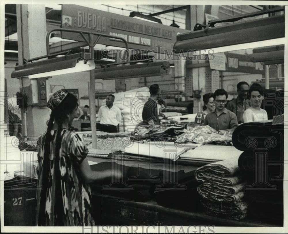1964, Uzbek Girl works in Tashkent Textile Mill, Russia - mjc02063 - Historic Images