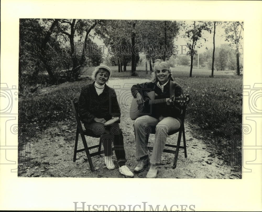 1987 Singer Songwriter Barbara Smits with Mary J Nelson, Wisconsin - Historic Images