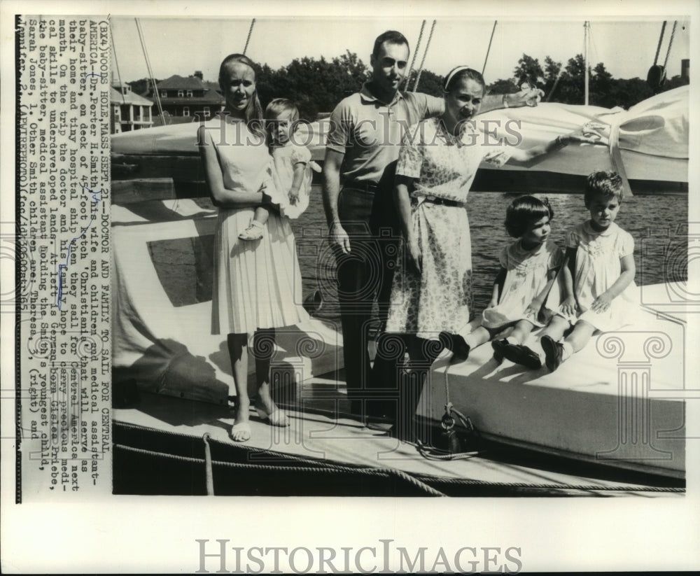 1965, Dr. Porter H Smith and family to sail on medical aid mission - Historic Images
