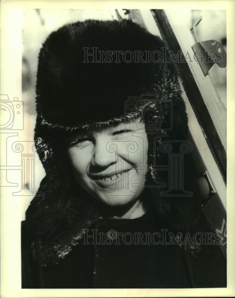 1979, A young Russian skier with frost on his fur hat - mjc02345 - Historic Images