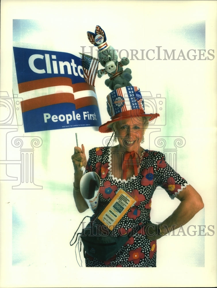 1992 Press Photo Maxine Goldstein, a democratic delegate from Georgia - Historic Images