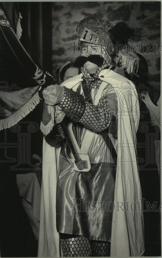 1984, Standard Bearer in Procession at St. John's Military Academy - Historic Images