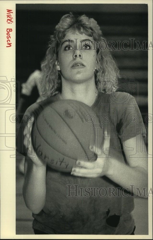 1986 Press Photo Nikki Busch, Pius XI High School girls basketball team - Historic Images