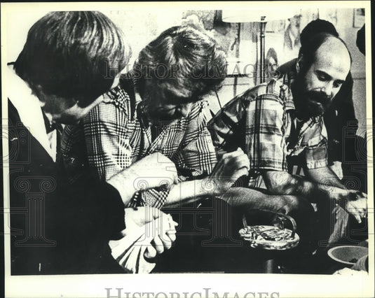1981, Reverend Jack Bremer talks with American Hostages held in Iran - Historic Images