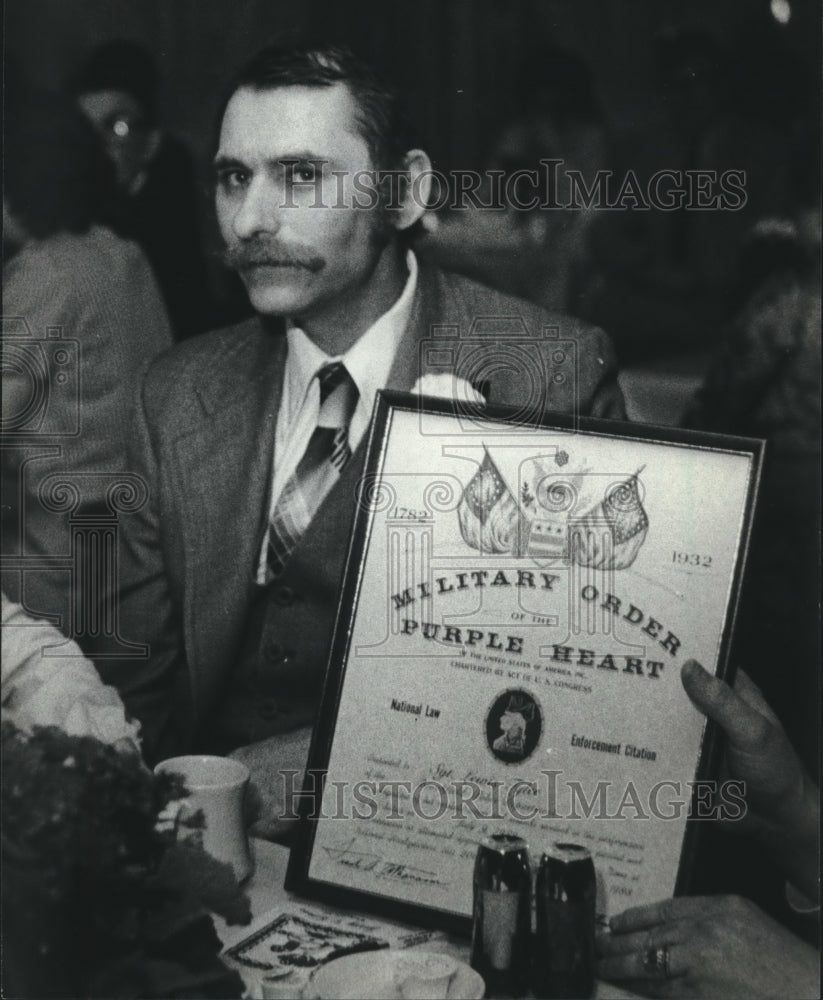 1983, Lewis Tyler, Police Sergeant, Receiving Award - mjc03376 - Historic Images