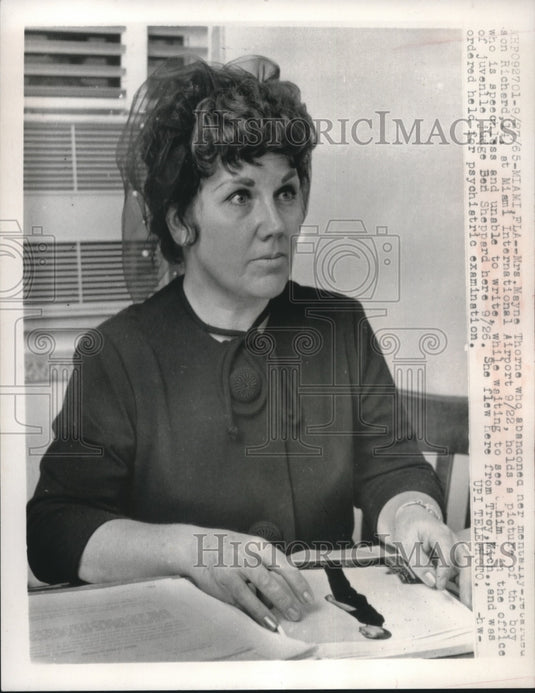 1965, Mayne Thorne in judge Ben Sheppard's office, Miami, Florida - Historic Images