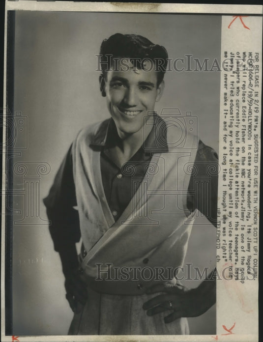 1959 Press Photo Jimmy Rodgers Smiling - mjc03492 - Historic Images