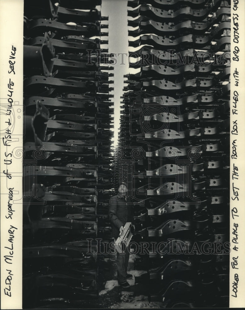 1986, Eldon McLaury, US Fish &amp; Wildlife, visits A.O. Smith Corp. - Historic Images
