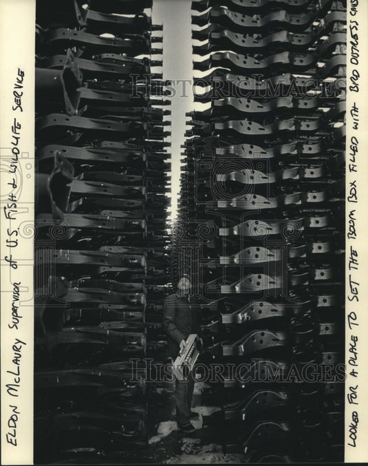 1986, Eldon McLaury, US Fish & Wildlife, visits A.O. Smith Corp. - Historic Images