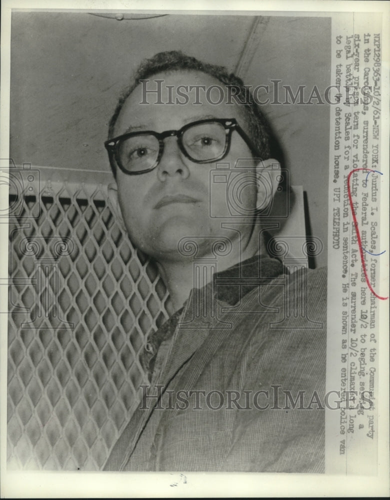 1961 Jurdus I. Scales, chairman of Communist Party in the Carolina&#39;s - Historic Images