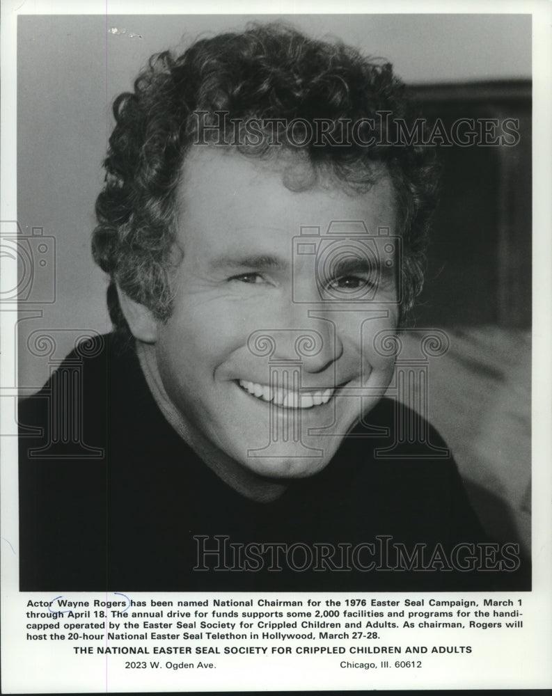 1975 Press Photo Wayne Rogers actor, named National Chairman for Easter Seals. - Historic Images