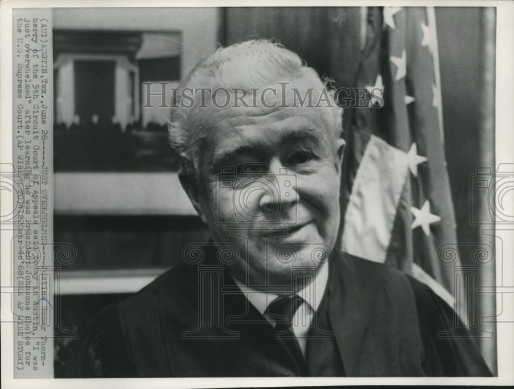 1968, Justice Homer Thornberry of the 5th Circuit Court of Appeals - Historic Images
