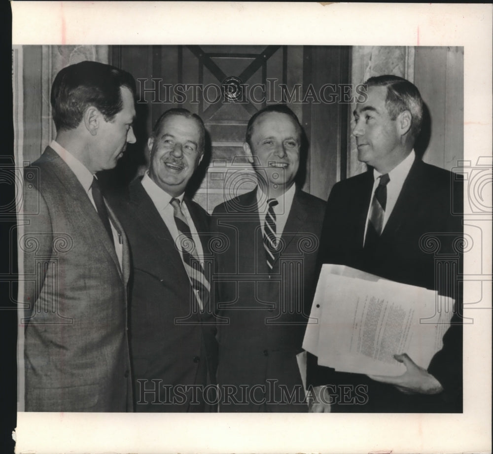 1965 Press Photo Three Governors and a Senator testify at a senate committee - Historic Images