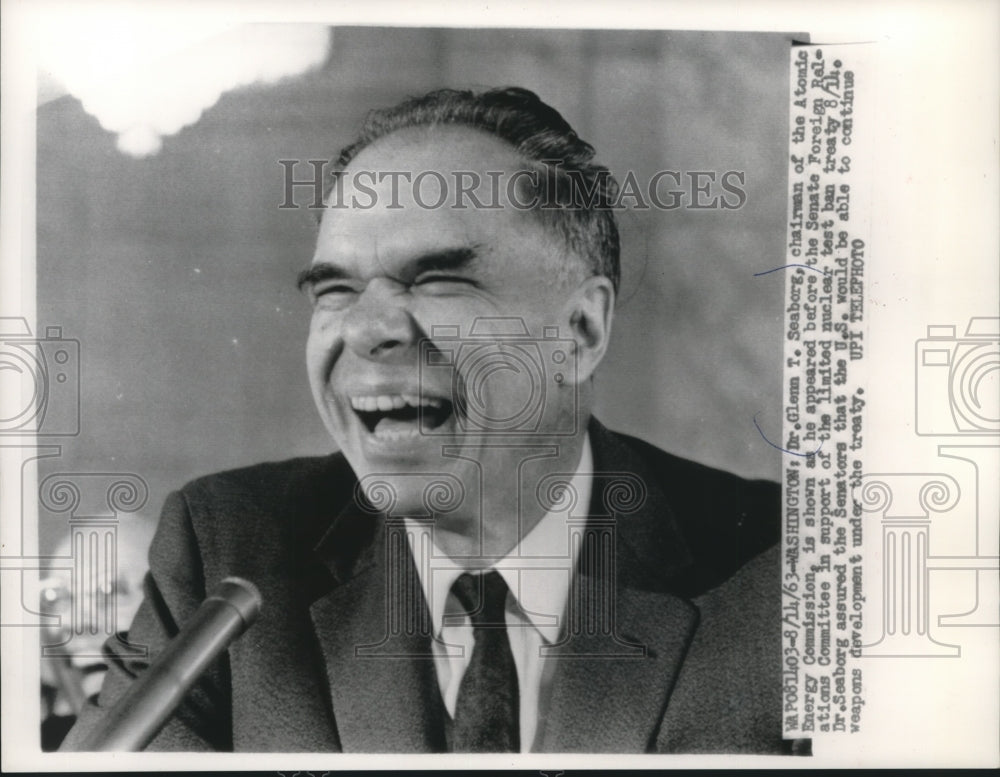 1963, Dr. Glenn T. Seaborg, Atomic Energy Commission, Washington - Historic Images