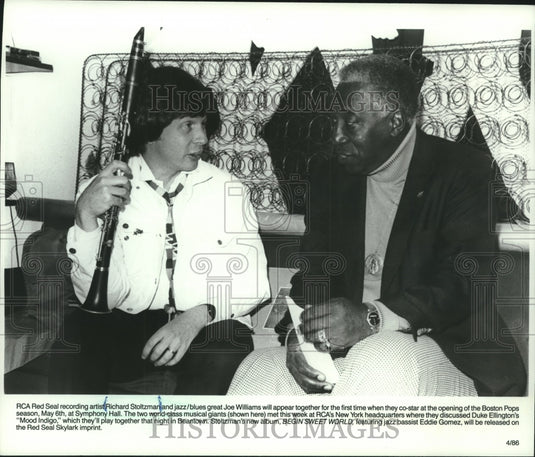 1986 Richard Stoltzman and Joe Williams to appear on the Boston Pops - Historic Images