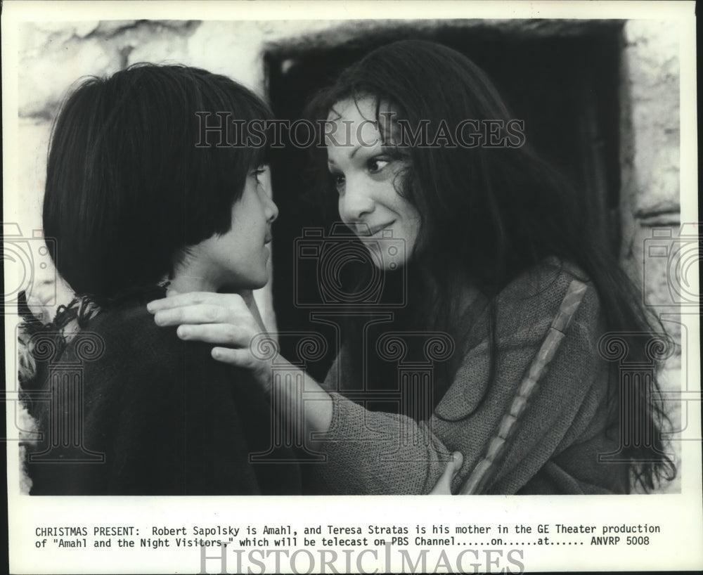 1979 Actors Robert Sapolsky and Teresa Stratas in PBS Christmas Show - Historic Images