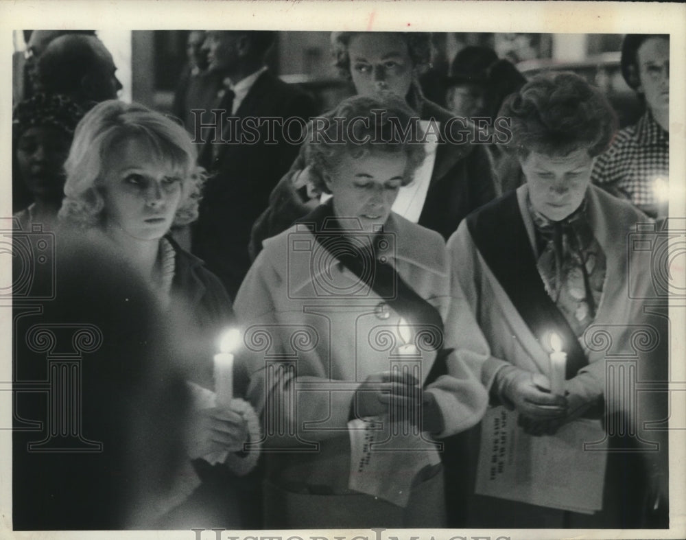1962, South African members of Black Sash society protest new law - Historic Images