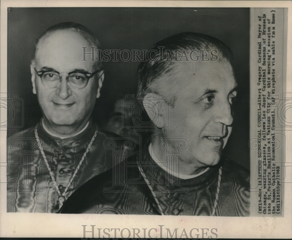 1963 Press Photo Cardinals at St. Peter's Basilica in Vatican City - mjc04175 - Historic Images