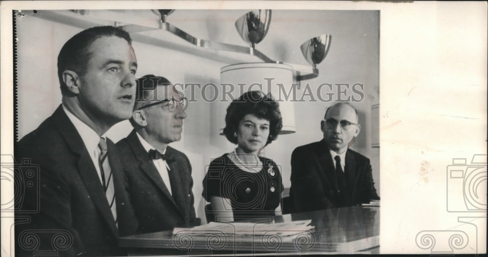 1962 Press Photo Kennedy Foundation announces grant to Stanford University-Historic Images